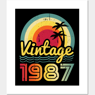 Vintage 1987 Made in 1987 36th birthday 36 years old Gift Posters and Art